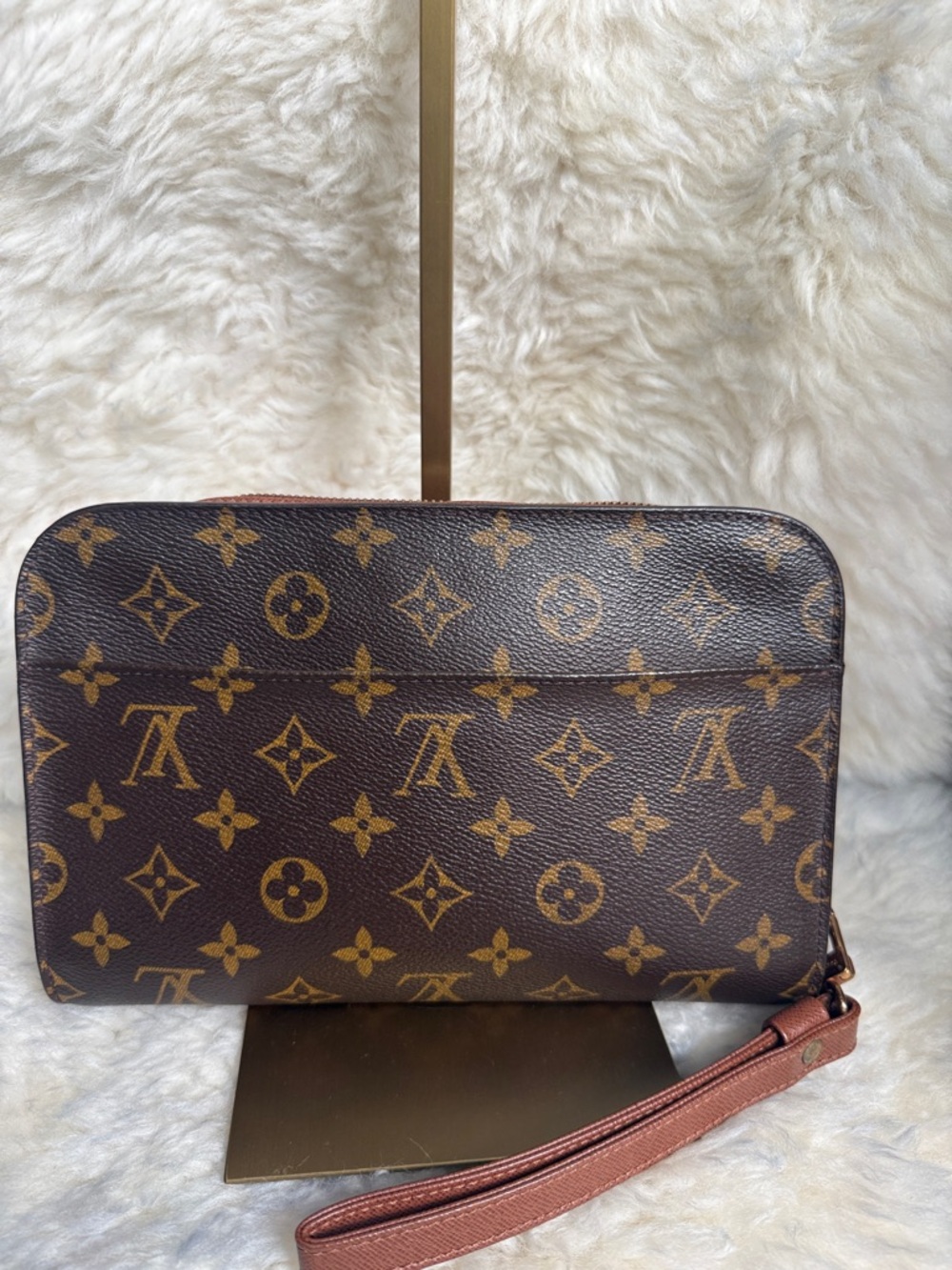 Louis Vuitton Brown Monogram Wristlet Pouch - Picture 1 of 7
